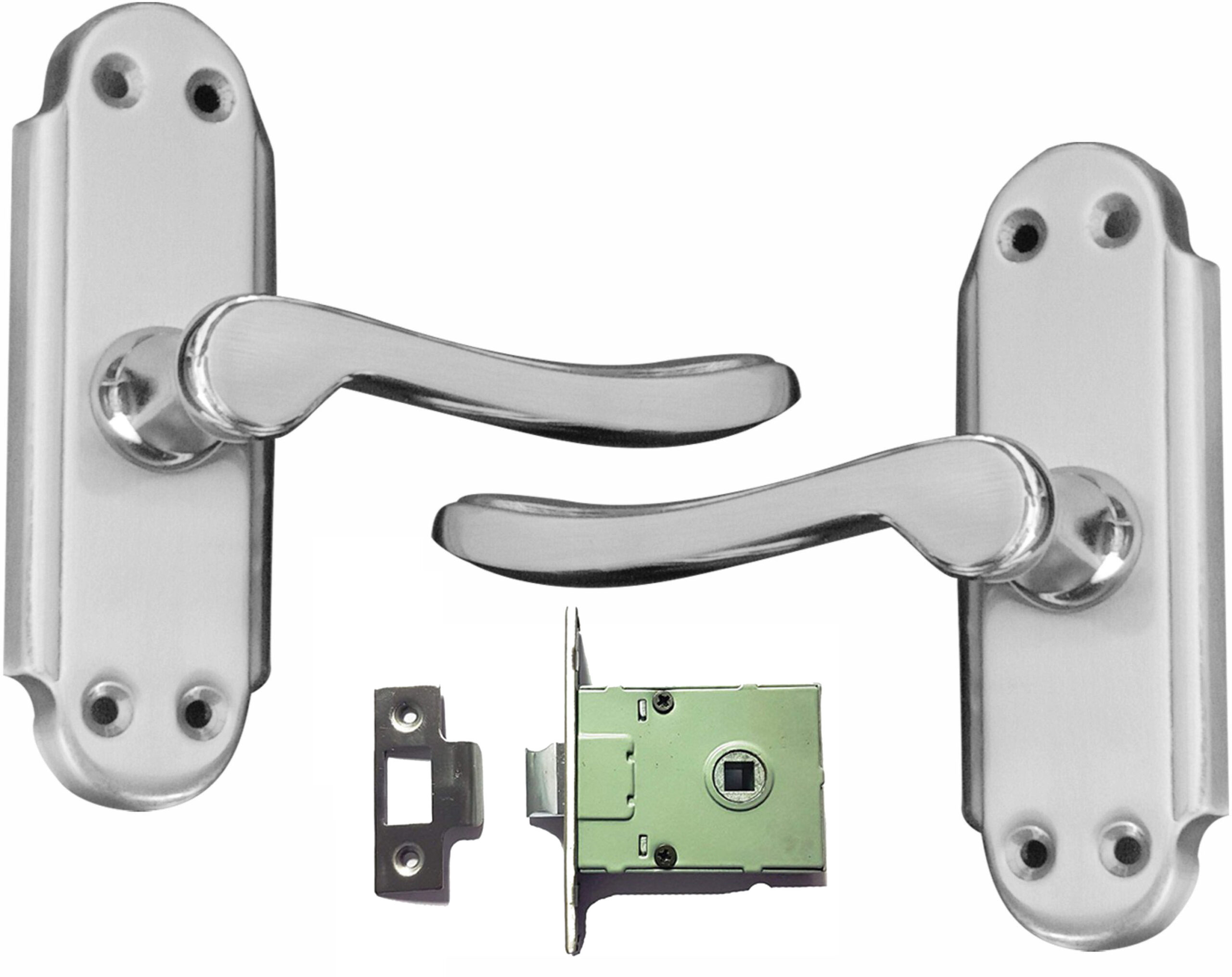 Atom Stainless Steel Bathroom Door Lock Mortise Door Handle with Baby