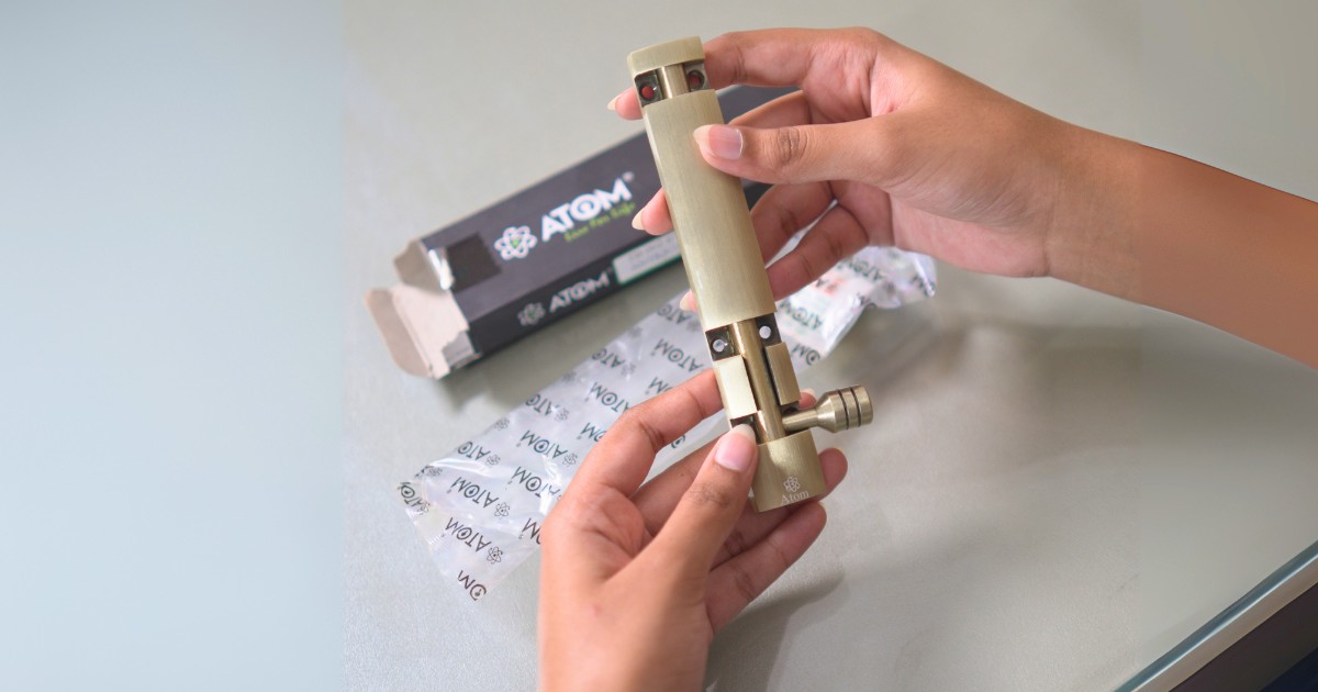 Atom Lock - Aluminum Tower Bolts for Wooden and Metal Doors
