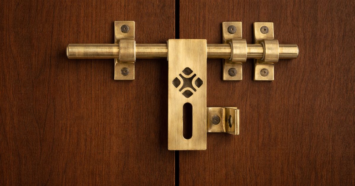 Main Door Hardware Set for Wooden Doors, Lock, Handle, Hinges and More