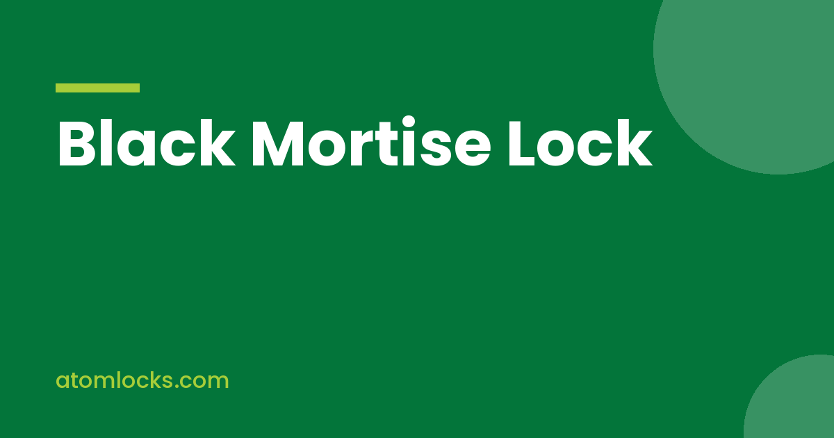 Black Mortise Lock and Handle Sets for Doors With a Bold Modern Look