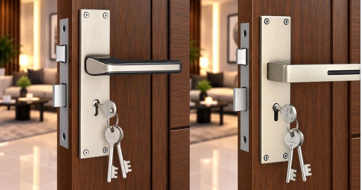 ATOM LOCK - Black Mortise Lock and Handle Sets for Doors With a Bold Modern Look