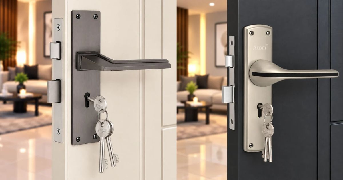 ATOM LOCK - Black Mortise Lock and Handle Sets for Doors With a Bold Modern Look