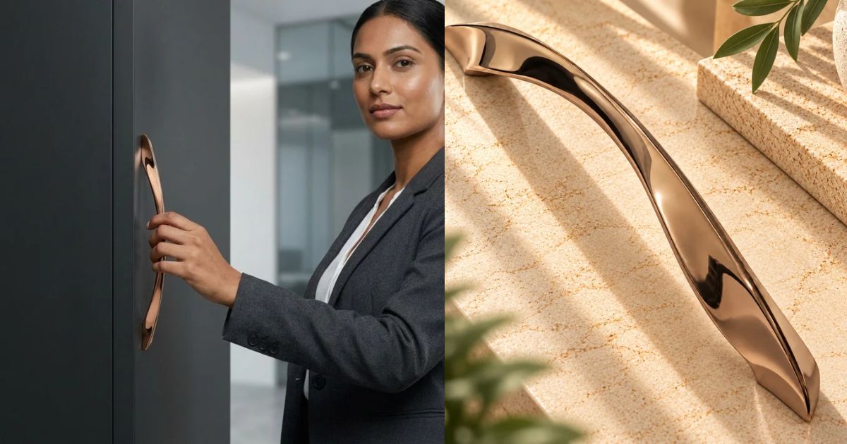 Rose Gold Door Handles With Lock for Warm, Modern Interiors
